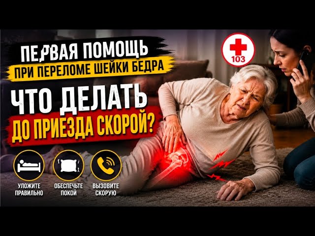 Первая помощь при переломе шейки бедра