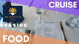 MSC YACHT CLUB RESTAURANT REVIEW WITH FULL ONE WEEK LIST MENU & WINE