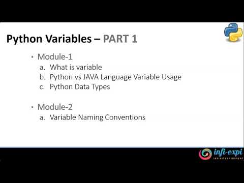 4. Python - Variables Topic Agenda