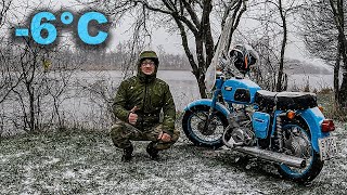 Рыбалка в сильный снег! 🥶 Чуть не замерз 🥶 Обкатка ИЖ Юпитер.