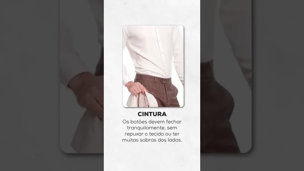 Caimento perfeito de camisa social.