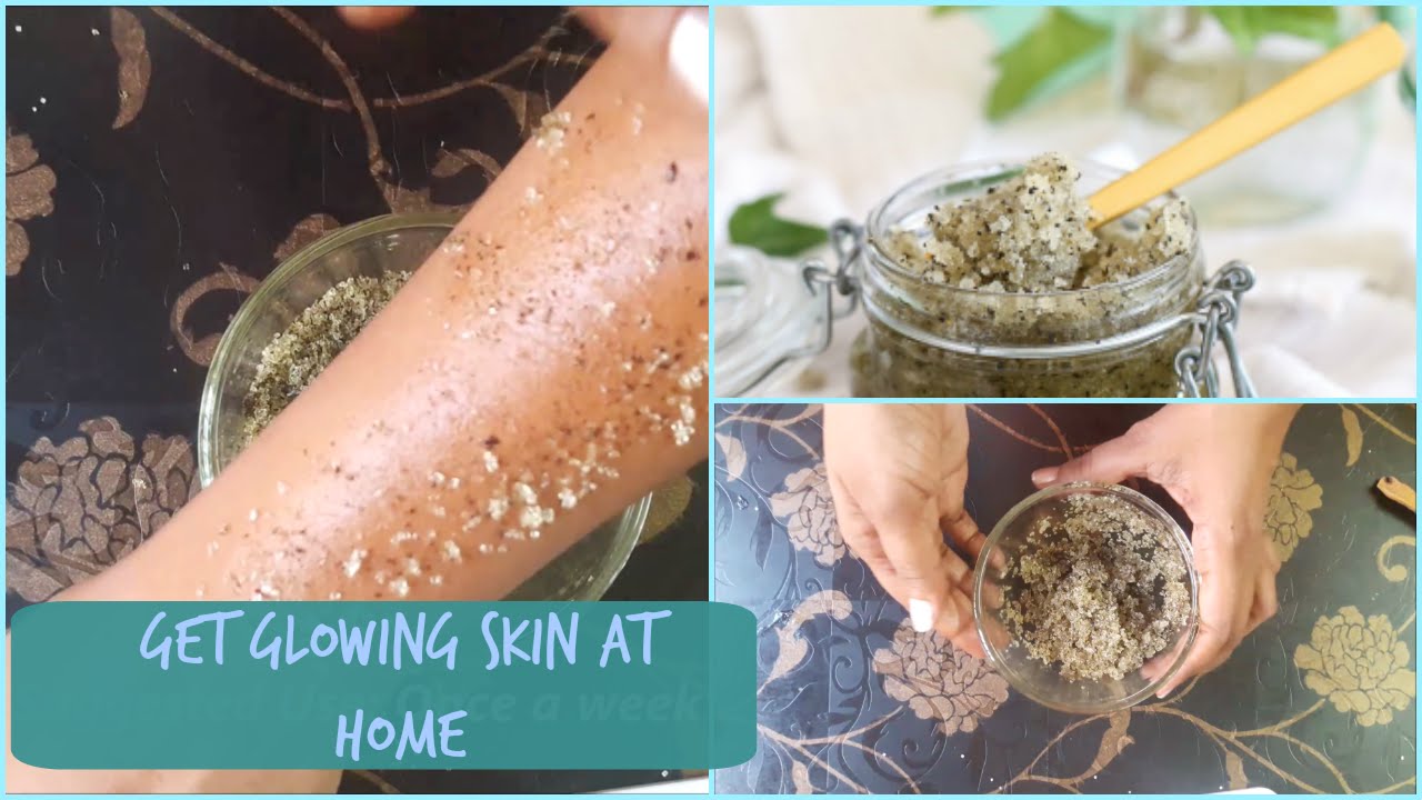 HomeMade Body Scrub For Glowing Skin YouTube