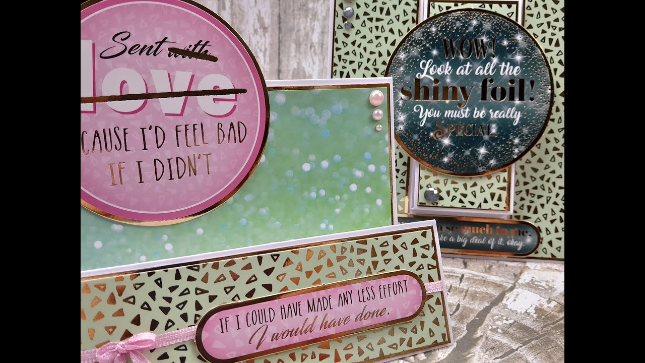 Crafting with Hunkydory's Humour luxury card topper collection -Just to Say