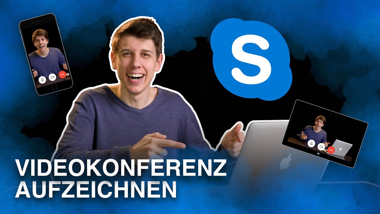 New Skype Videokonferenz aufzeichnen - Online Meeting Tutorial deutsch