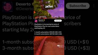 PS Plus Price Hike 😱 #shorts #fortniteclips #prize #hike #update #gamingnews #playstation #speed