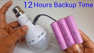 Rechargeable Led light backup Time increase 1 to 12 hours use 3Lithium Battery