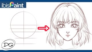 [Part 1] TUTORIAL Membuat Sketsa Gambar Semi Realistic di Ibis Paint X | How to draw semi realism