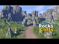 Stylized Nature - Rocks &amp; Cliffs Pack. Demo scene preview