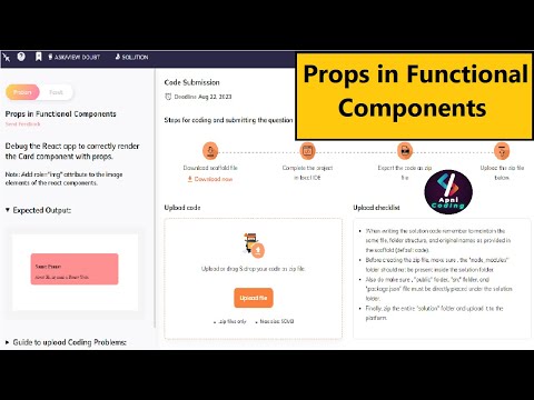 Props in Functional Components || React Props and State || Coding Ninjas React Props Problem