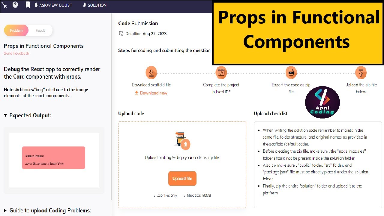 Props in Functional Components || React Props and State || Coding ...