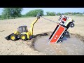 Tata Signa Dumper Accident Highway Pulling Out JCB 5CX Machine ? Cartoon Jcb | Prima Tipper | CS Toy