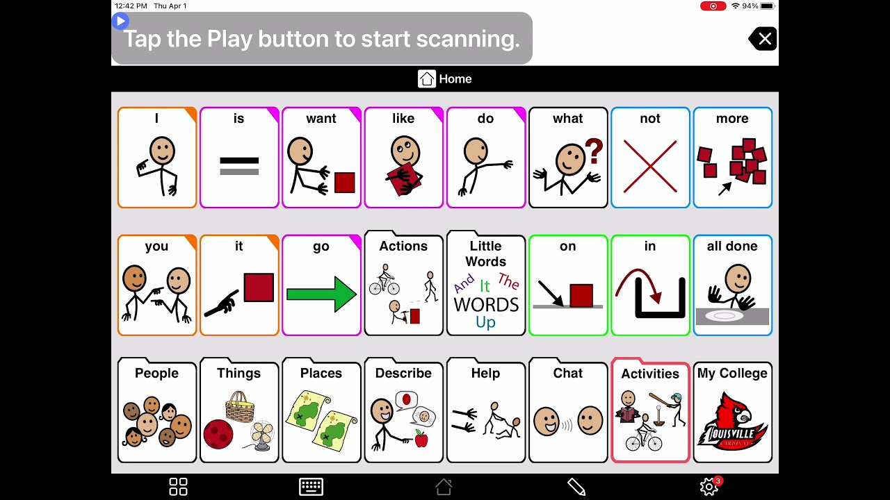 Proloquo2Go Switch Scanning