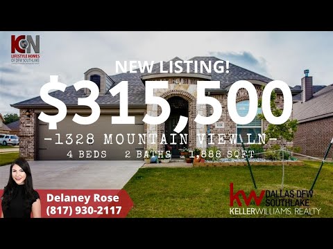 1328 Mountain View Ln, Kennedale, TX home video tour