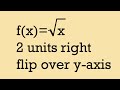 Be careful with these questions! Function transformation but the order matters!