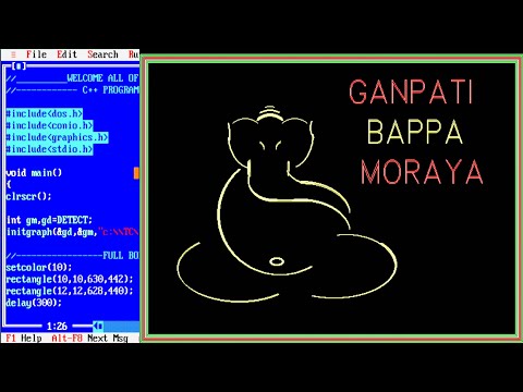 GANESH G DRAWING USING C PROGRAMMING | Ganesh chaturthi program in c | Ganpati bappa drawing in c++