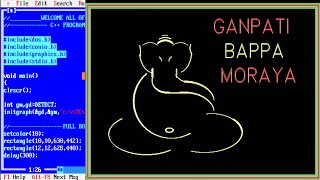 GANESH G DRAWING USING C PROGRAMMING | Ganesh chaturthi program in c | Ganpati bappa drawing in c++ screenshot 5