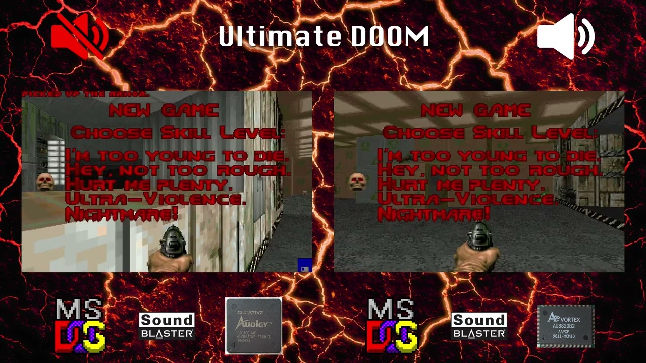 [OVM] Ultimate DOOM (EMU10K2, OPL vs AU8820)