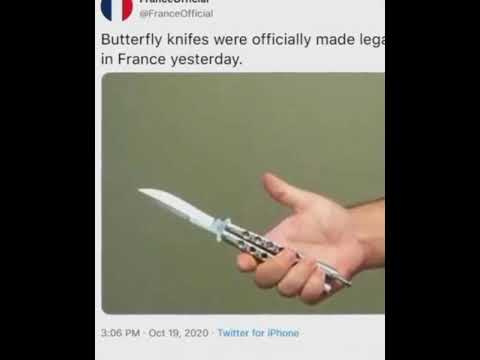 Butterfly Knives Were Officially Made Legally In France Yesterday Youtube