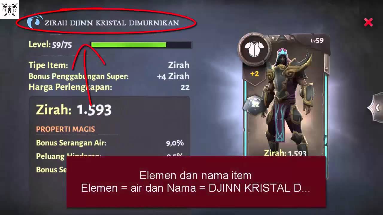 Dungeon Hunter 5  - Tips Penggabungan Item  - Read Item and Fusion Guide