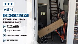 Demo and Review - VEVOR 3 in 1 Industrial Stair Climbing Hand Truck Dolly