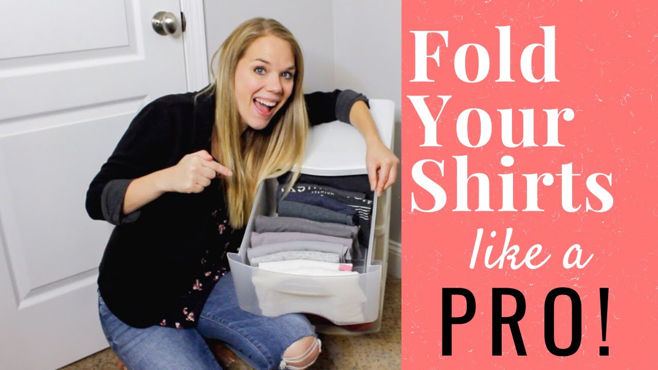 HOW TO FOLD YOUR SHIRTS LIKE A PRO Marie Kondo TShirt Folding