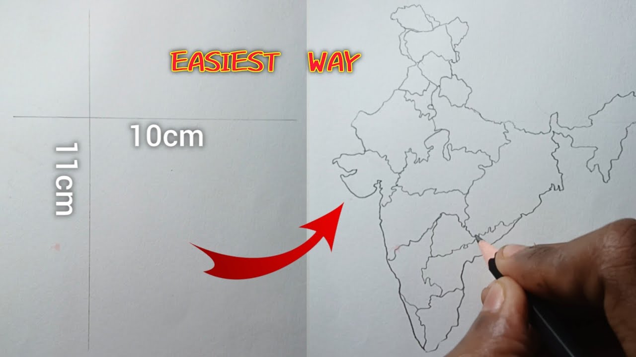 How to Draw the Indian Map (Step-by-Step)