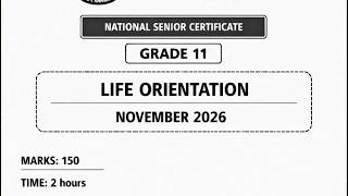 Details Grade 11 Life Orientation Term 4 | Final Exam Paper  2026 | Paper & Memo  Guide