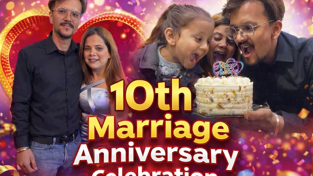 Shivika Ne Anniversary Me Surprise Gift Diya 🎁🎁10th Marriage Anniversary Celebration