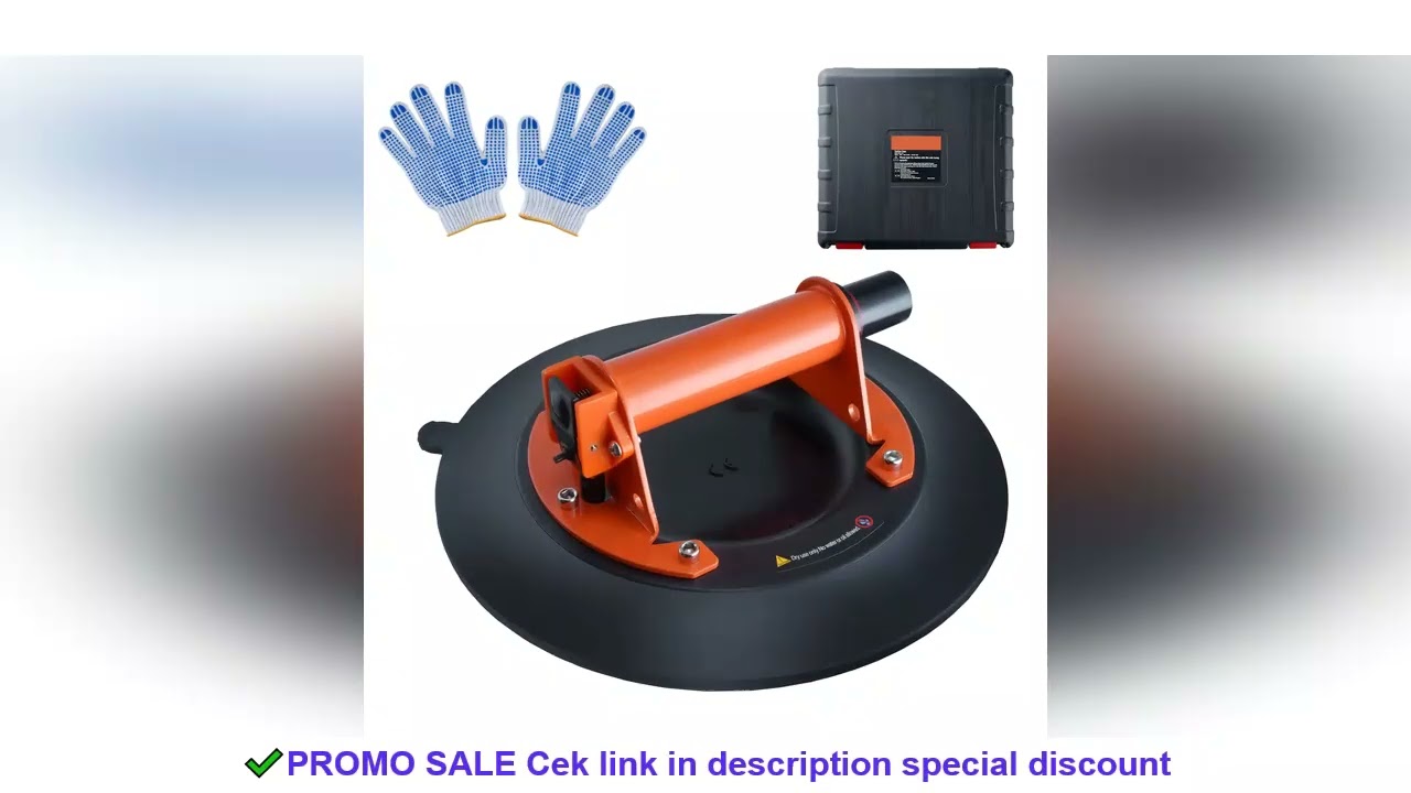 SucceBuy 8"/10" Glass Vacuum Suction Cup with Handle & Carry Box Industrial Lifter Tool for Granite