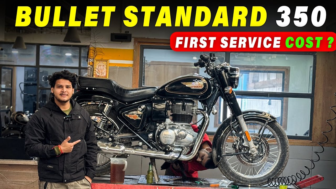 Новый Bullet Standard 350, первое техническое обслуживание завершено | Стоимость | Процесс | Глуб...