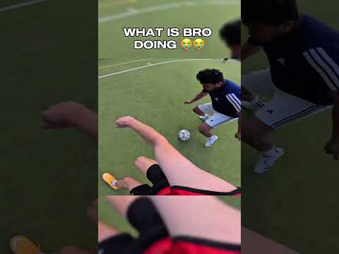 WHAT IS BRO DOING DOWN THERE😭 #povfootball #football #funnyfootball #funnyshorts #soccer #povsoccer