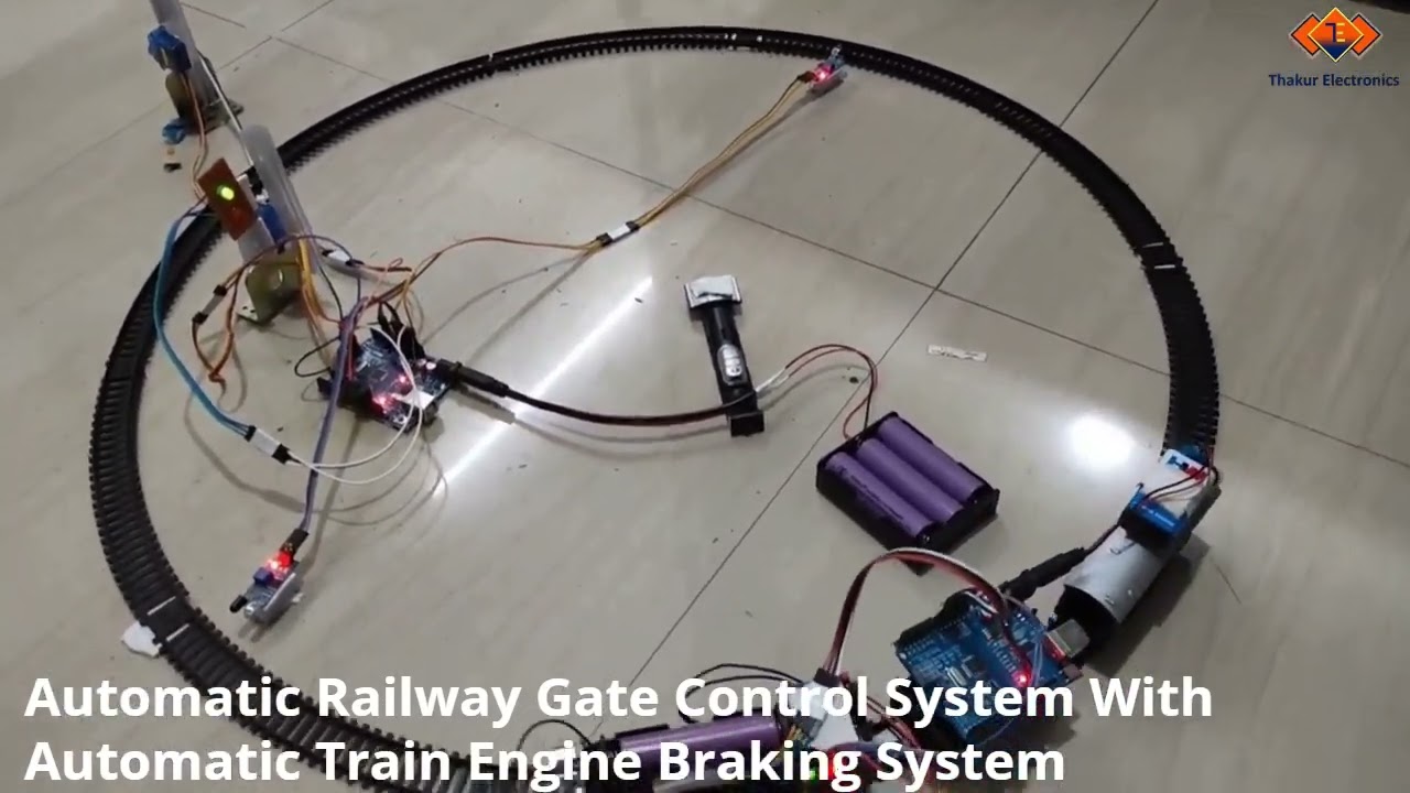 Automatic Railway Gate Control System With Automatic Train Engine Braking System