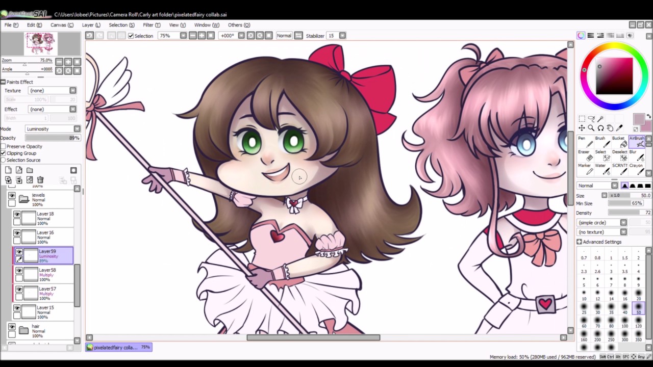 SPEEDPAINT -- Magical Girl Outfit Swap -- (collab with PixelatedFairy)