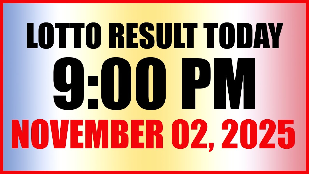 Lotto Result Today 9pm Draw November 2, 2025 Swertres Ez2 PCSO