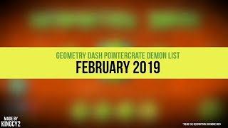 Demon List Top 100 (Feb 2019) | Geometry Dash Pointercrate