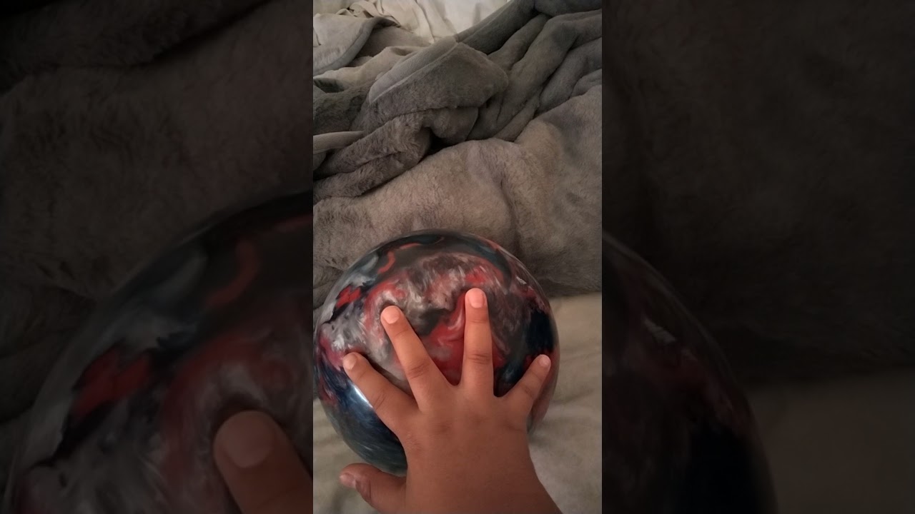 this tzone ball has two handprint and the old black diamond bowling ball