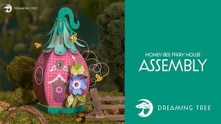 SVG File - Honey Bee Fairy House SVG - Assembly Tutorial (For Cricut, Silhouette, and ScanNCut)