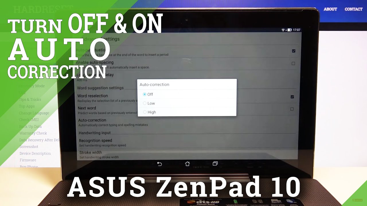 How to Activate Auto-Correction on ASUS ZenPad 10 – Keyboard Settings