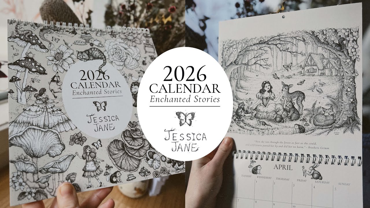 2026 Wall Calendar Enchanted Stories by Jessica Jane I Illustrating and designing my first calendar