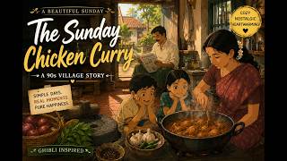 The Sunday Chicken Curry | A Cozy 90s Village Family Story 🍛🌿 | Ghibli Inspired Nostalgia