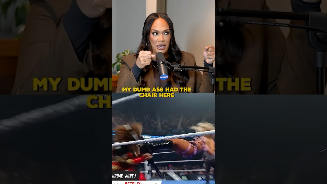 Ниа Джакс получила рассечение от этого удара стулом!