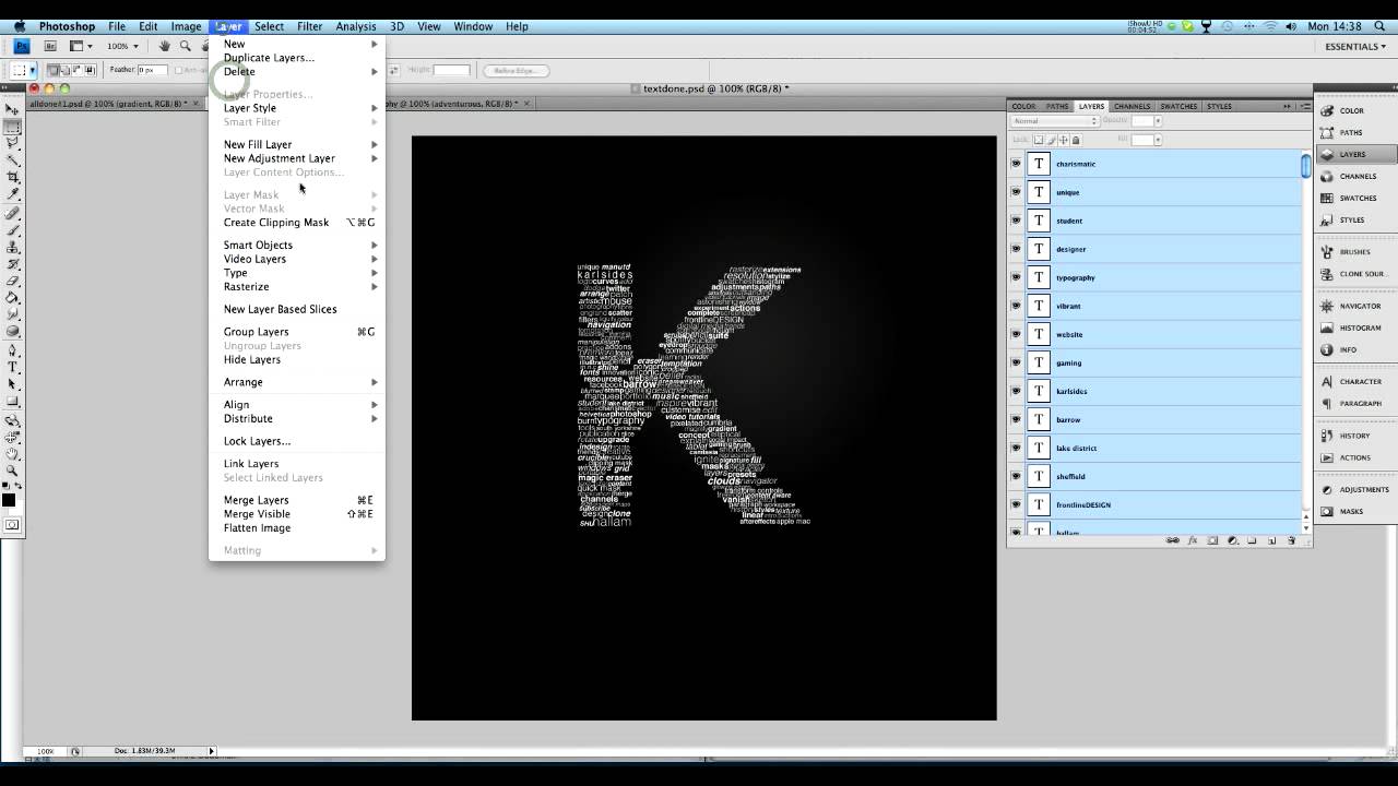 photoshop creating a simple