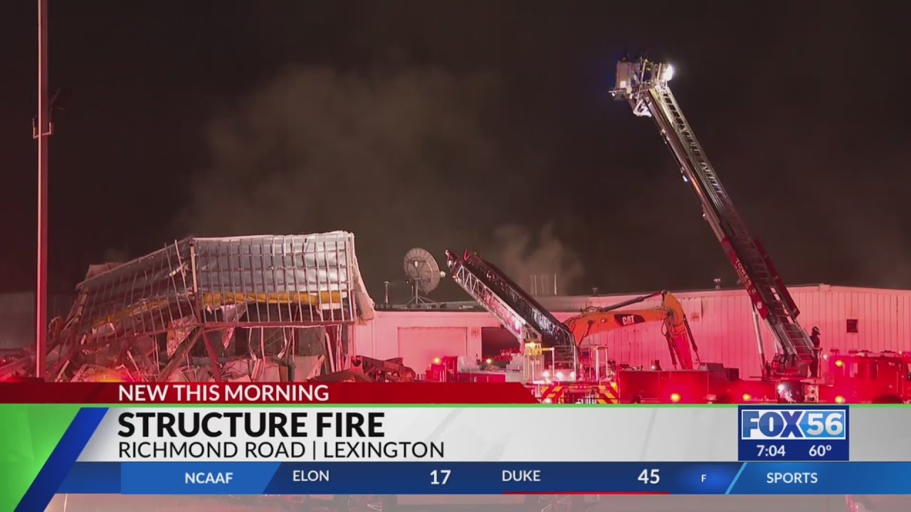 Crews respond to fire at Lexington car dealership building - YouTube