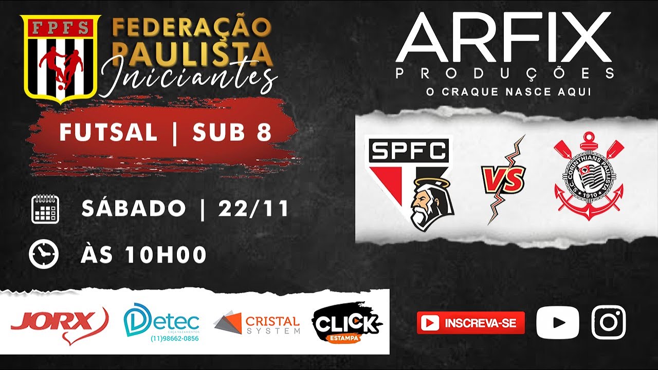 SÃO PAULO x CORINTHIANS - FUTSAL | SUB 8 (FHD)