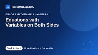 Grade 9 Mathematics - Algebra I Week 4 Day 3 | Bible-Based Learning by HeroesMart Academy