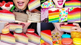 ASMR Crepe Cake Compilation | No Talking| Satisfying Bites &amp; Crunch|ASMR Food| Only Bites 
