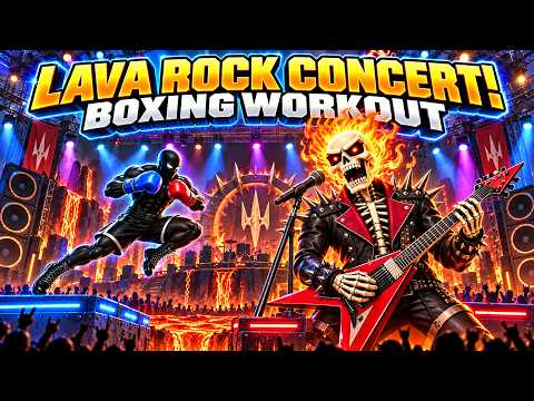 🔥 HELL LAVA ROCK CONCERT 🎸 Interactive Boxing Workout | Rhythm Game & Immersive Warm Up 🥊