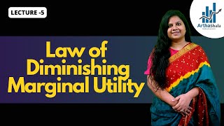 Law of Diminishing Marginal Utility Lecture 5 | Microeconomics | BECC 101/105/108 | UGC NET | IES