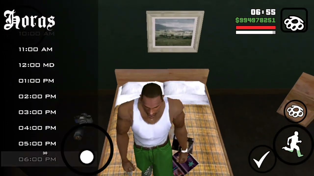 MOD DORMIR REALISTA - GTA San Andreas Android (cleo)