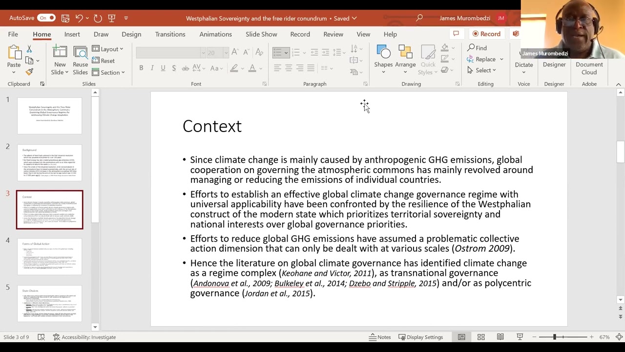 IASC WCW 2022 Africa Region Webinar James Murombedzi